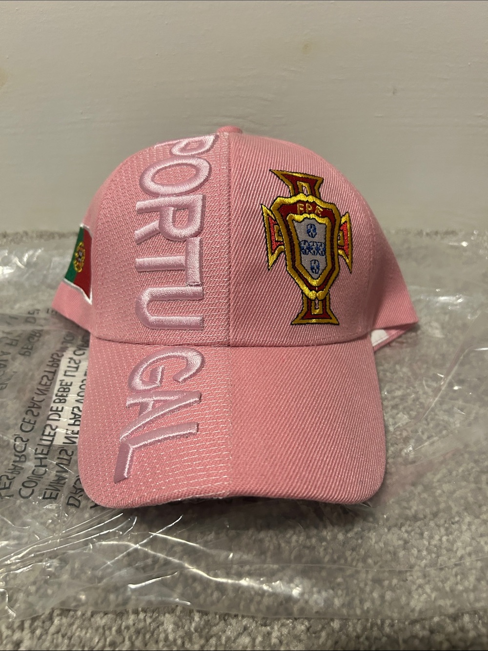 FIFA World Cup 2026 Pink Portugal 3D Embroidered Baseball Fan Hat